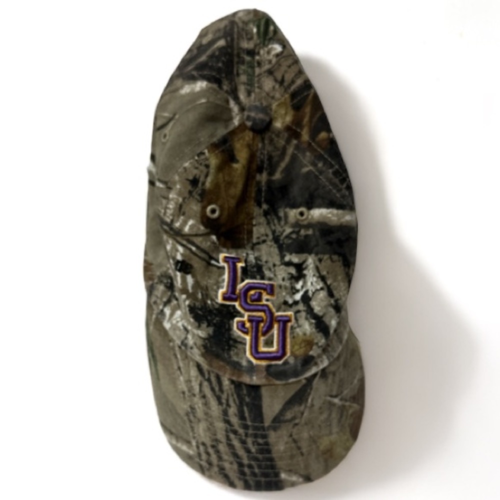 LSU Camouflage Baseball Cap Licensed Size Medium EUC Unisex Like New